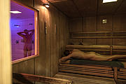 Finnische Sauna mit Fenster